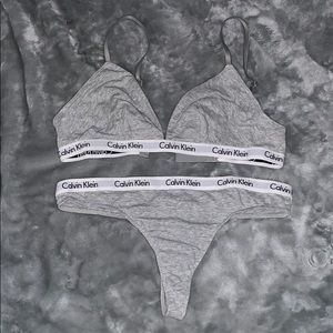 Calvin Klein marching bralette and thong